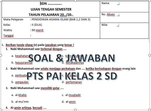 Membekali Pengetahuan Agama Sejak Dini: Panduan Lengkap Mengunduh Soal PAI SD Kelas 2 Semester 1
