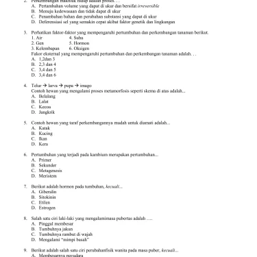 Persiapan Maksimal: Panduan Lengkap Download Soal PAS Biologi Kelas 8 Semester 2 KTSP (PDF)