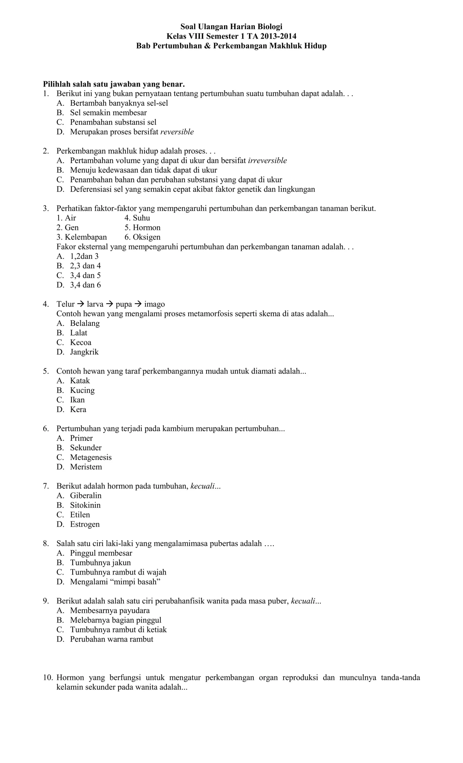 Persiapan Maksimal: Panduan Lengkap Download Soal PAS Biologi Kelas 8 Semester 2 KTSP (PDF)