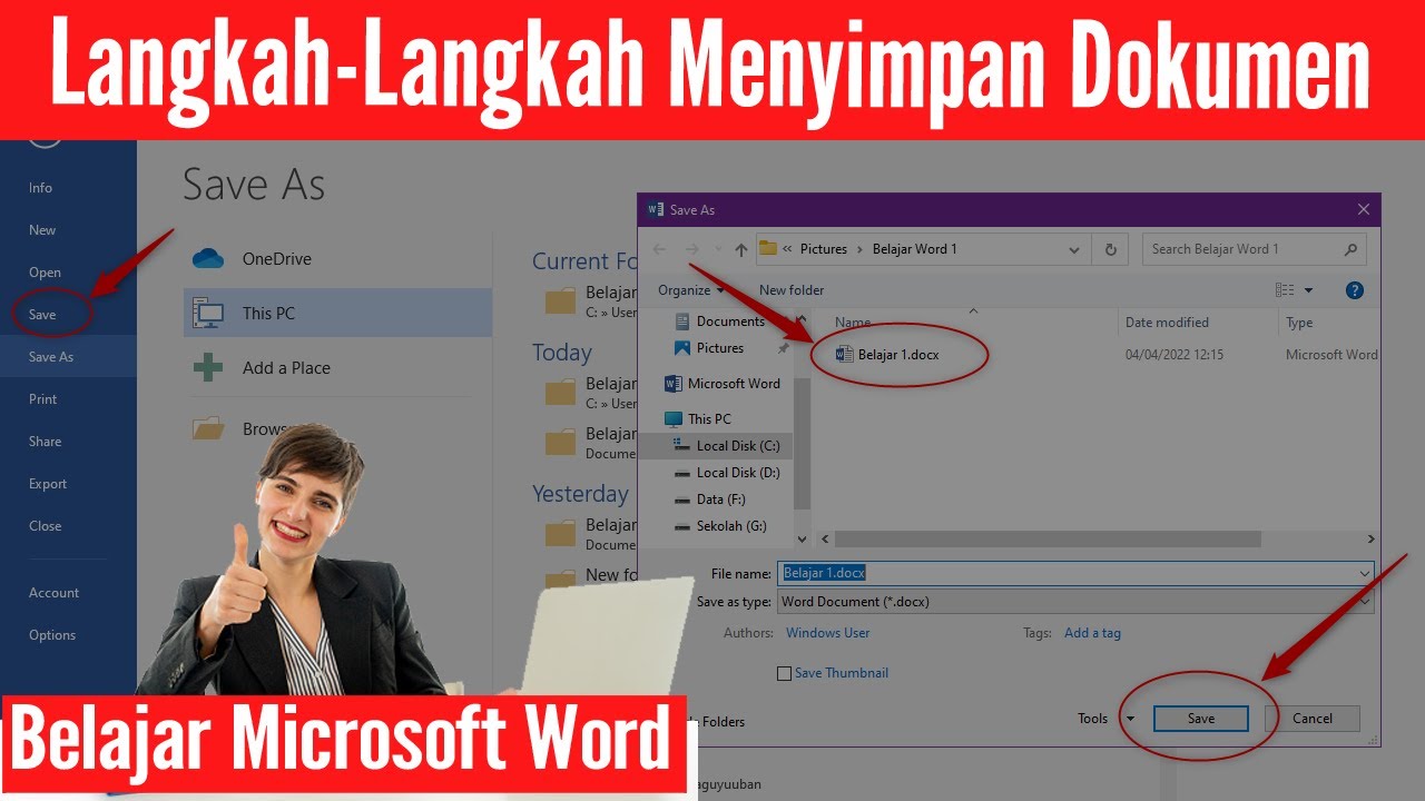 Cara Menyimpan Dokumen Pada Microsoft Word Dengan Mudah Dan Benar