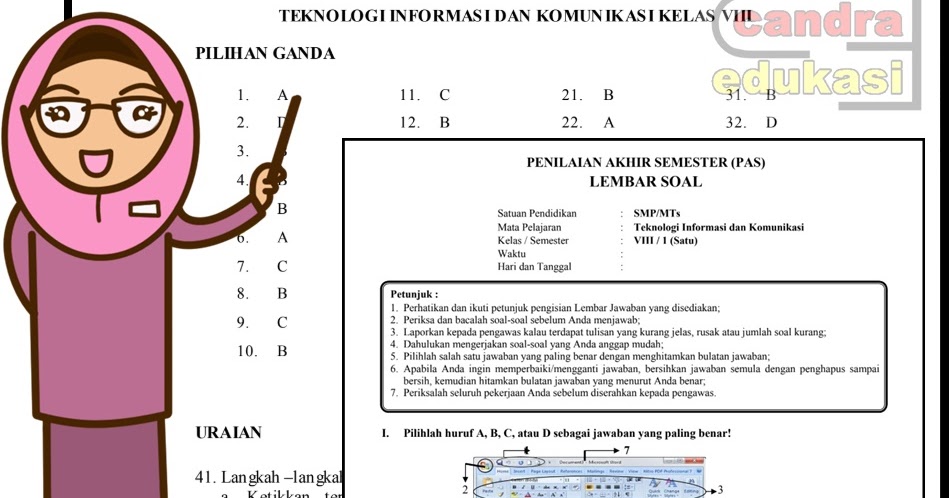 Soal UAS TIK Kelas 8 Semester 1 Dan Kunci Jawaban - hargamesinlistrik Soal UAS TIK Kelas 8 Semester 1 Dan Kunci Jawaban - hargamesinlistrik