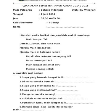 5 Rahasia Soal Essay Bahasa Indonesia Kelas 1 Wajib Tahu di 2026
