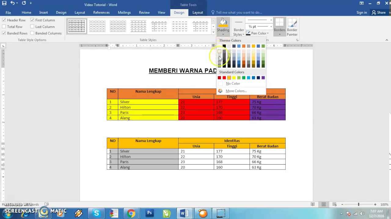 5 Trik Cepat Cara Mengubah Warna Tabel di Word 2026 Wajib Tahu