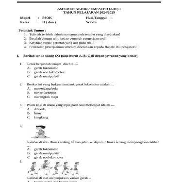 5 Trik Rahasia Soal PJOK Kelas 2 Semester 1 yang Wajib Diketahui Orang Tua di 2026