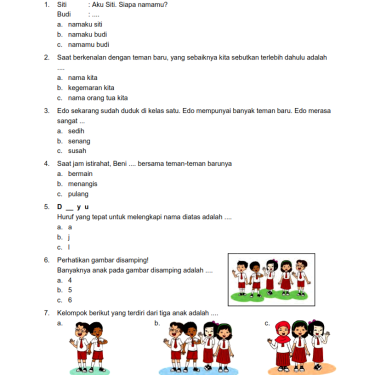 7 Cara Download Kisi-Kisi Soal Kelas 1 SD Semester 1 Kurikulum 2013 yang Wajib Dicoba 2026