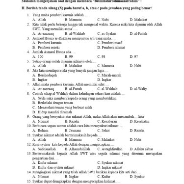 7 Contoh Soal Aqidah Akhlak Kelas Delapan Semester 2 yang Wajib Kamu Kuasai di 2026