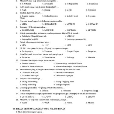 7 Contoh Soal Aswaja Kelas 5 MI Semester 2 Beserta Jawaban yang Wajib Dikuasai di 2026
