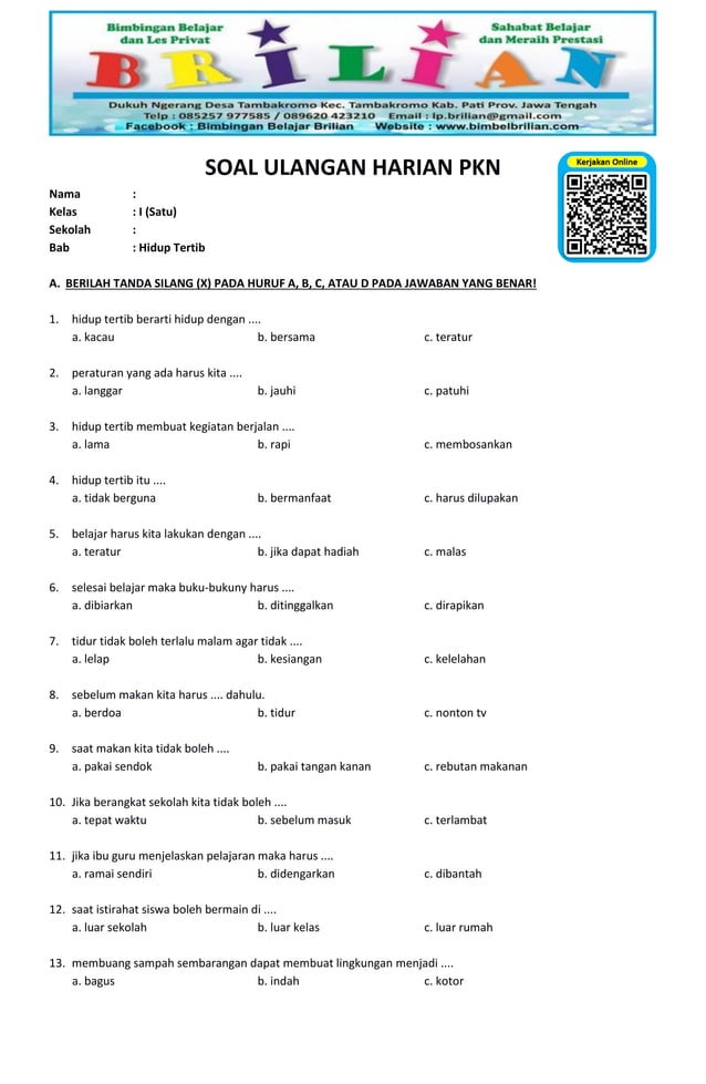 7 Contoh Soal HOTS Uraian PKN SD Kelas 3 yang Wajib Dikuasai Siswa di Tahun 2026