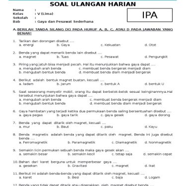 Akhirnya Terungkap 5 Pola Contoh Soal HOTS SD Kelas 5 IPA Tema 3 yang Jarang Diketahui Guru