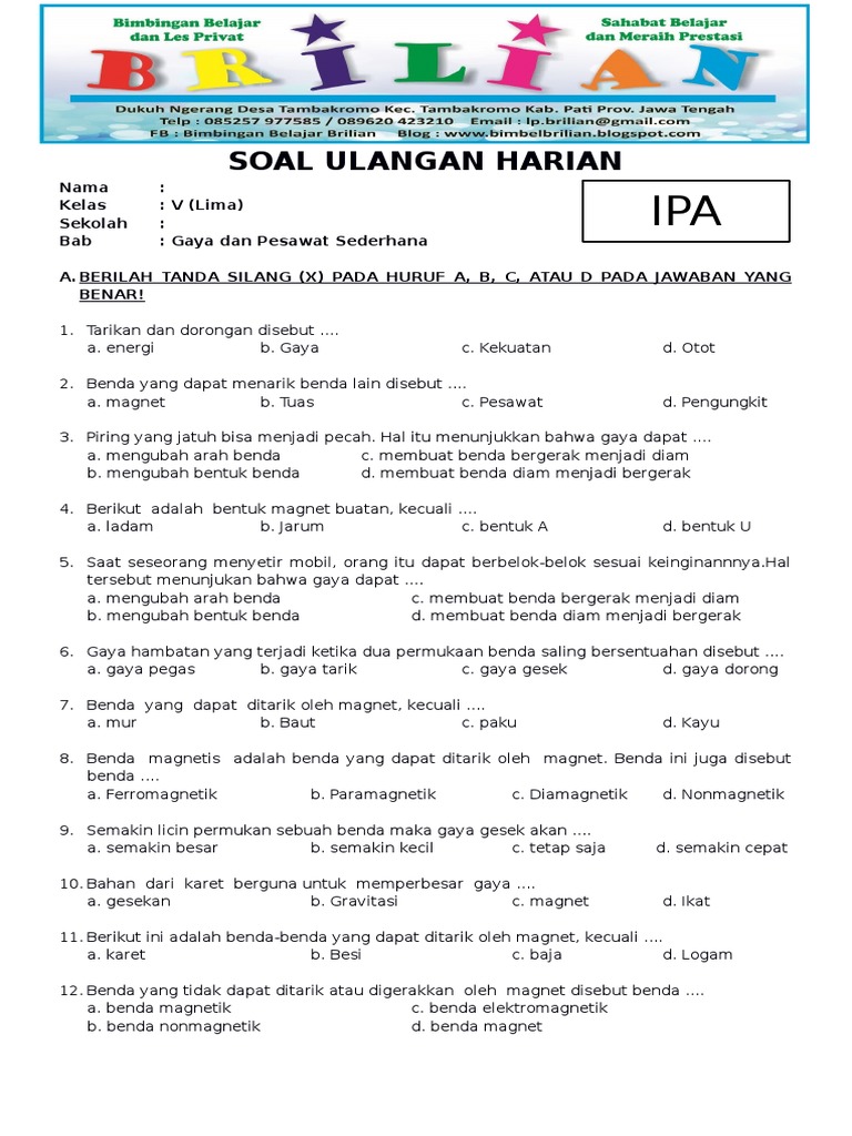 Akhirnya Terungkap 5 Pola Contoh Soal HOTS SD Kelas 5 IPA Tema 3 yang Jarang Diketahui Guru