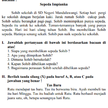 contoh soal b indonesia kurtilas kelas 7 semester 2