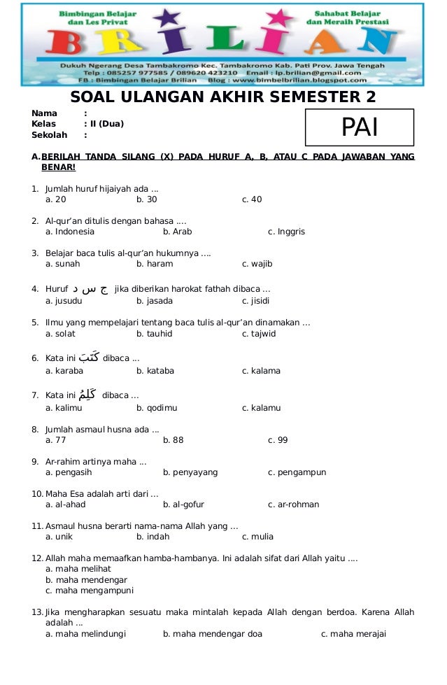 Analisis Soal UAS Kelas 6 Semester 2 Tahun 2020 Analisis Soal UAS Kelas 6 Semester 2 Tahun 2020