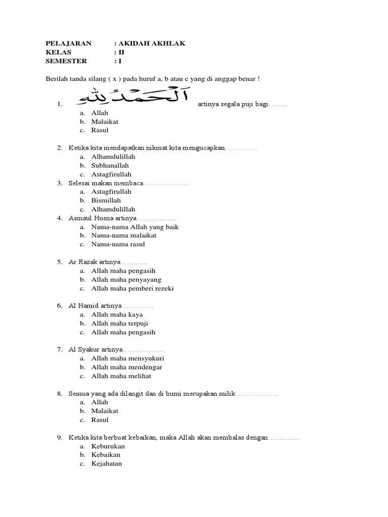 7 Ide Lomba Maulid Nabi Seru Bantu TPQ Kuasai contoh soal aqidah akhlak tpq kelas 2 2017