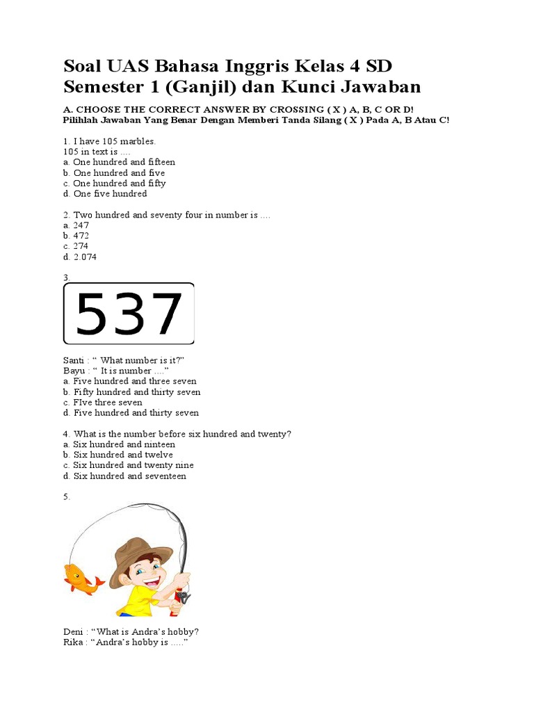 Soal UAS Bahasa Inggris Kelas 4 SD Semester 1 PDF Home Tools Soal UAS Bahasa Inggris Kelas 4 SD Semester 1 PDF Home Tools