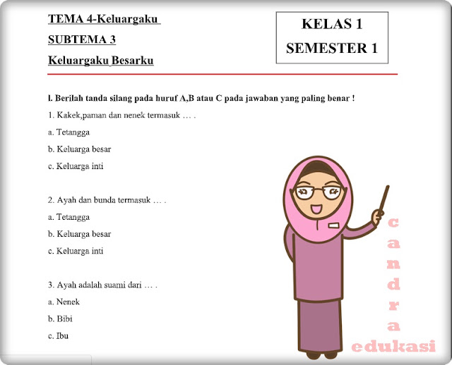 Free Soal Soal Tematik Kelas 1 Tema 4 PDF Terbaru 2026, Ternyata Ini Rahasia Nilai Bagus Tanpa Les