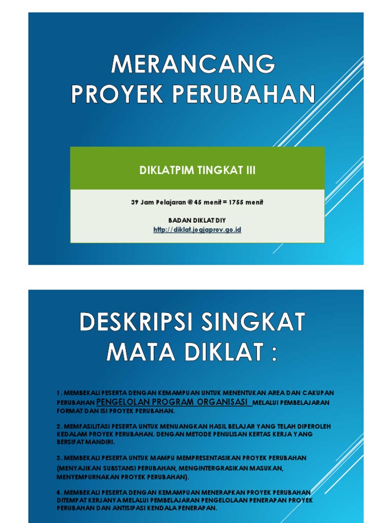 Rencana Aksi Proyek Perubahan Diklat PIM 3 PDF Rencana Aksi Proyek Perubahan Diklat PIM 3 PDF