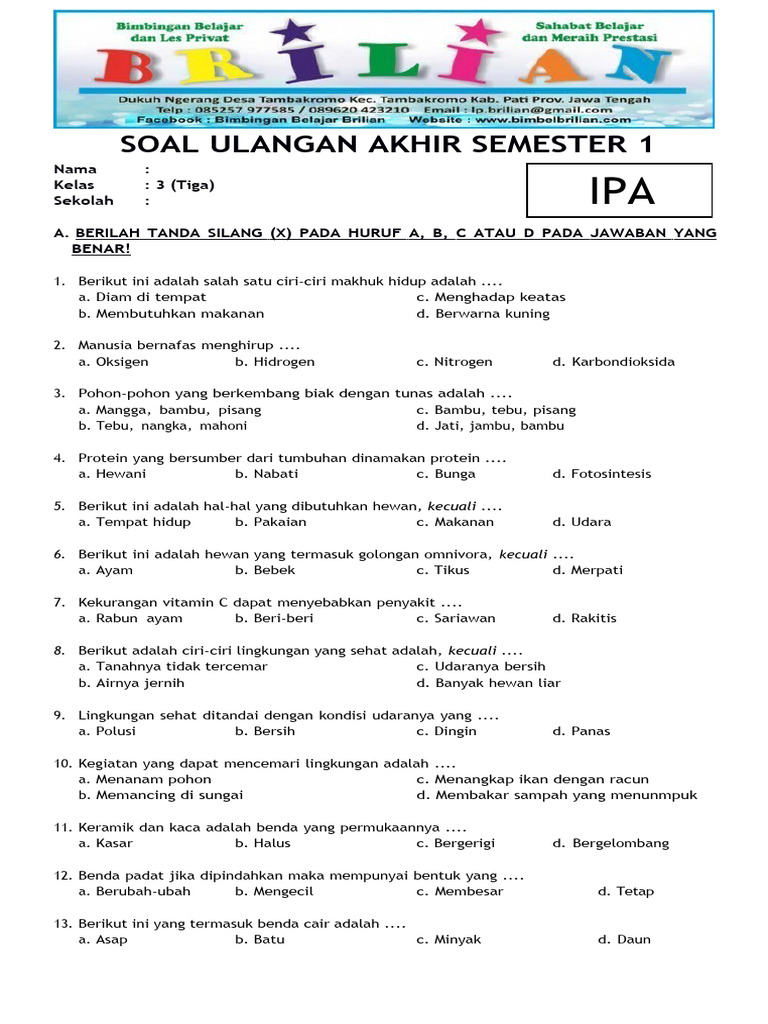 7 Contoh Soal HOTS SD Kelas 3 Semester 1 yang Ternyata Sering Bikin Siswa Terjebak, Wajib Tahu Sebelum Terlambat