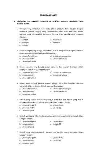 Terbukti Efektif! 7 Contoh Soal IPA Kelas XI SMK Semester 2 yang Wajib Kamu Kuasai