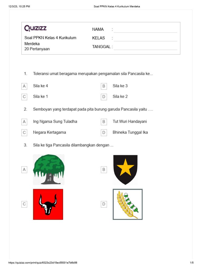 Rahasia Bocoran Soal PPKN Tema 4 dan 5 Kelas 4 Yang Wajib Kamu Tahu Agar Nilai Sempurna