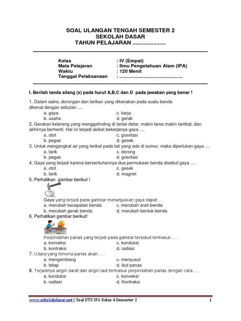 Rahasia Lulus Ujian dengan Contoh Soal IPA Kelas Semester 2 Tentang Gaya Biologi Terbaru