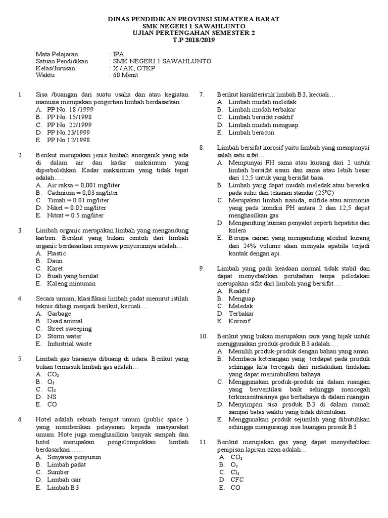 Wajib Tahu Contoh Soal IPA Kelas X Semester 1 dan 2 Agar Lulus Ujian Tahun Ini